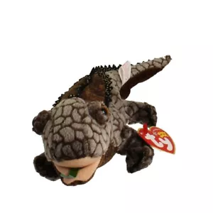 Ty Beanie Baby - BALI the Brown Komodo Dragon (Green Tongue) RARE-RETIRED - Picture 1 of 2