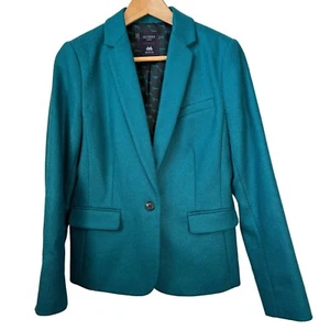 Hobbs London Blake Wool Jacket Size 8 Lagoon Blue Abraham Moon UK Teal Blazer - Picture 1 of 7