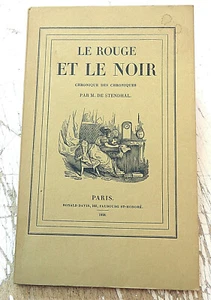 STENDHAL/LE ROUGE ET LE NOIR/CHRONIQUE DES CHRONIQUES/INEDIT/R.DAVIES/ARIS/1928 - Imagen 1 de 1