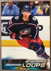 2022-23 Upper Deck Jeunes Loups #221 Jake Christiansen Columbus Blue Jackets RC - Bild 1 von 2