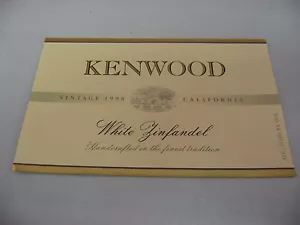 Wine Label: KENWOOD 1998 White Zinfandel California - Picture 1 of 5