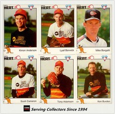1989/90 Futera Australia Baseball Card Perth Heat Team Set (25) --Ultra Rare!
