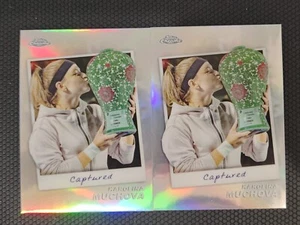 2024 Topps Chrome Tennis Captured Refractor Karolina Muchova Lot (2) - Picture 1 of 2