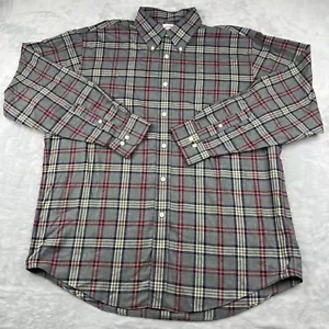 Brooks Brothers Hemd Herren Large grau Supima Knopf bügelfrei Madison Preppy Freizeit - Bild 1 von 11