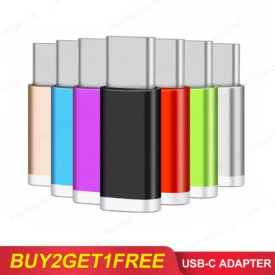 Micro USB Female to USB 3.1 Type C Male Charging Adapter Cable Converter Charger - Image 1 of 4