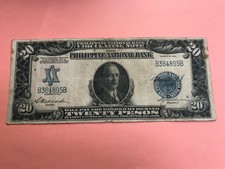 1921 PHILIPPINES NATIONAL BANK TWENTY PESO CONG. JONES VIGNETTE B364895B P-55 