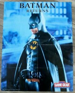 Batman Returns 1992 Keaton Sonic Genesis Sega Video Game Gear PROMO Poster GVG