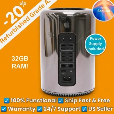 ✅ Apple Mac Pro・6-Core Xeon 3.5GHz・32GB* RAM・128GB SSD・ GPU D700 - Sequoia 15  ✅ - Image 1 of 3