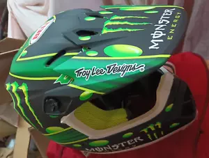 Bell Troy Lee Design Monster Energy Mx-9 MIPS McGrath Showtime matte black green - Foto 1 di 24