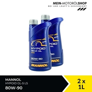 Mannol Hypoid Gear Oil Getriebeöl 80W-90 GL-4/GL-5 LS 2x1 Liter = 2 Liter - Bild 1 von 6