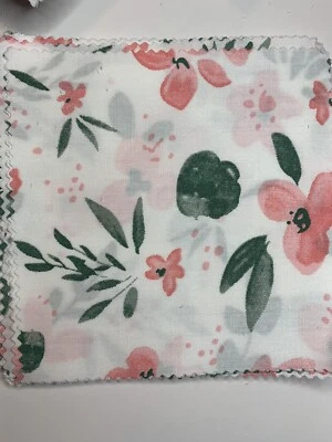 20 - 5” X 5” Moda Fabric Squares (Pink & Green Floral) - Image 1 of 2