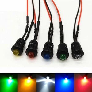 5mm Pre-Wired LEDs Bulb 2V 3V 12V~ 220V White/Red/Green/Blue/Yellow With Holders - Picture 1 of 7
