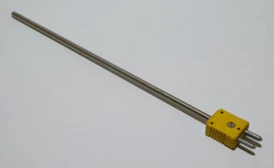 Termocoppia Cappotto 1x NiCr-Ni Tipo K 1150°C, Spina Standard 25cm Termocoppia - Foto 1 di 1