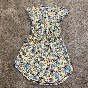 LuLaRoe Disney Little Mermaid Flounder Mae Dress Pockets Size 4 - Picture 1 of 3