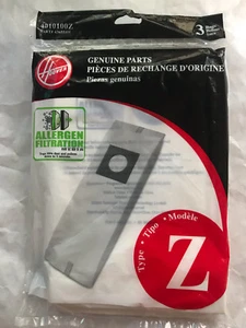 Hoover Micro Allergen Filtration Style Z Vacuum Bags 3 Pk 4010100Z, 43655111 - Picture 1 of 2