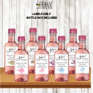 8 LINDAS MINI ETIQUETAS Botella de VINO Personalizada Baby Shower Regalo, Favor, Regalo, - Imagen 1 de 10