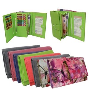 Damen Geldbörse Damenbörse Portemonnaie Portmonee Geldbeutel Börse Quermodell 22 - Bild 1 von 30