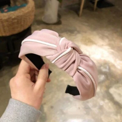Bandas para el cabello con bisel de nudo superior - Tocado anudado cruzado accesorios para el cabello de mujer 1 pieza Se Foto 1 de 4