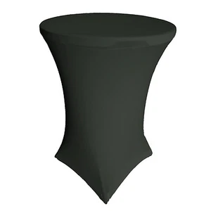 LA Linen Round Spandex Cover For Cocktail Highboy Table. Made in USA - Picture 1 of 11