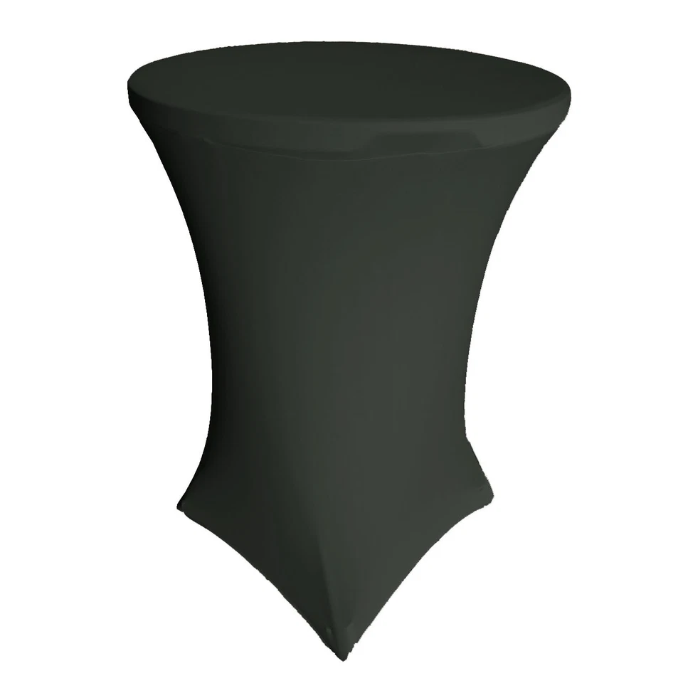 LA Linen Round Spandex Cover For Cocktail Highboy Table. Made in USA - Image 1 of 1