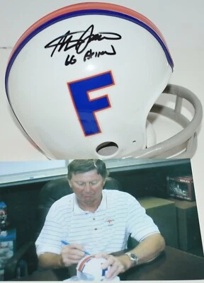 STEVE SPURRIER SIGNED VSR4 THROWBACK MINI HELMET FLORIDA GATORS 1966 HEISMAN JSA - Image 1 of 4