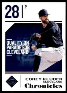 2018 PANINI CHRONICLES COREY KLUBER CLEVELAND INDIANS #46 - Picture 1 of 2