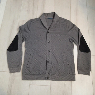 Perry Ellis Talla M Gris Algodón Bl Chaqueta Parches en el Codo  Foto 1 de 4