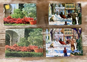 Vintage Tuco Miniatur dreifach dickes Puzzle Georgia Garden & Main Street - Bild 1 von 7
