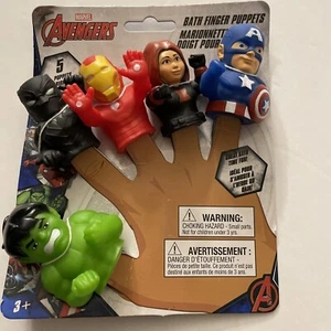 Marvel Avengers Finger Puppets Vinilo Bath Time Ginsey Nuevo R1 - Imagen 1 de 9