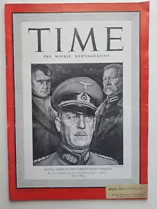Time Magazine - WWII Era - July 14, 1941 German General Keitel - Picture 1 of 1