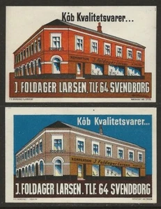 Denmark 2 Nice cinderellas Label Nr.2715, 3026 Fine HR - Picture 1 of 2