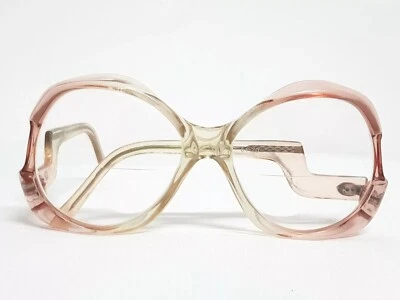 VTG WOMEN FRAMES DIPLOMAT JOANNE UPSIDE DOWN EYEGLASSES DROP ARMS HUGE BUG EYE  - Image 1 of 4