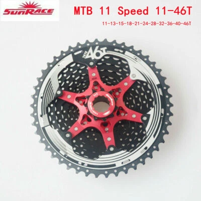 SunRace MTB Bike Freewheel 11 Speed Mountain Bicycle Cassette MX8 11-46T - Image 1 of 4