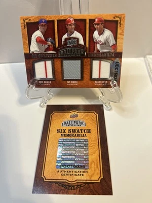 2008 Upper Deck Ballpark Collection Phillies Mets Delgado Santana Utley Hamels - Image 1 of 2