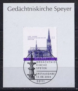 Allemagne Rfa Vintage 2004 Unesco Église Souvenir Speyer M 2415 Premier Jour ETB - Picture 1 of 1