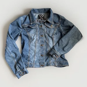 Chaqueta de mezclilla azul para mujer XOXO mezcla de algodón juniors talla M - Imagen 1 de 5