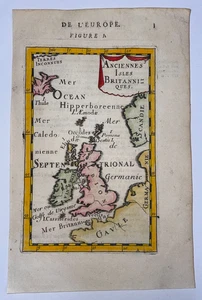 BRITISH ISLES 1683 ALAIN MANESSON MALLET MAPPA ANTICA XVII secolo edizione francese - Foto 1 di 3