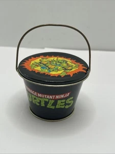 Vintage 1990 Teenage Mutant Ninja Turtles Old Store Display Halloween Tin - Picture 1 of 7