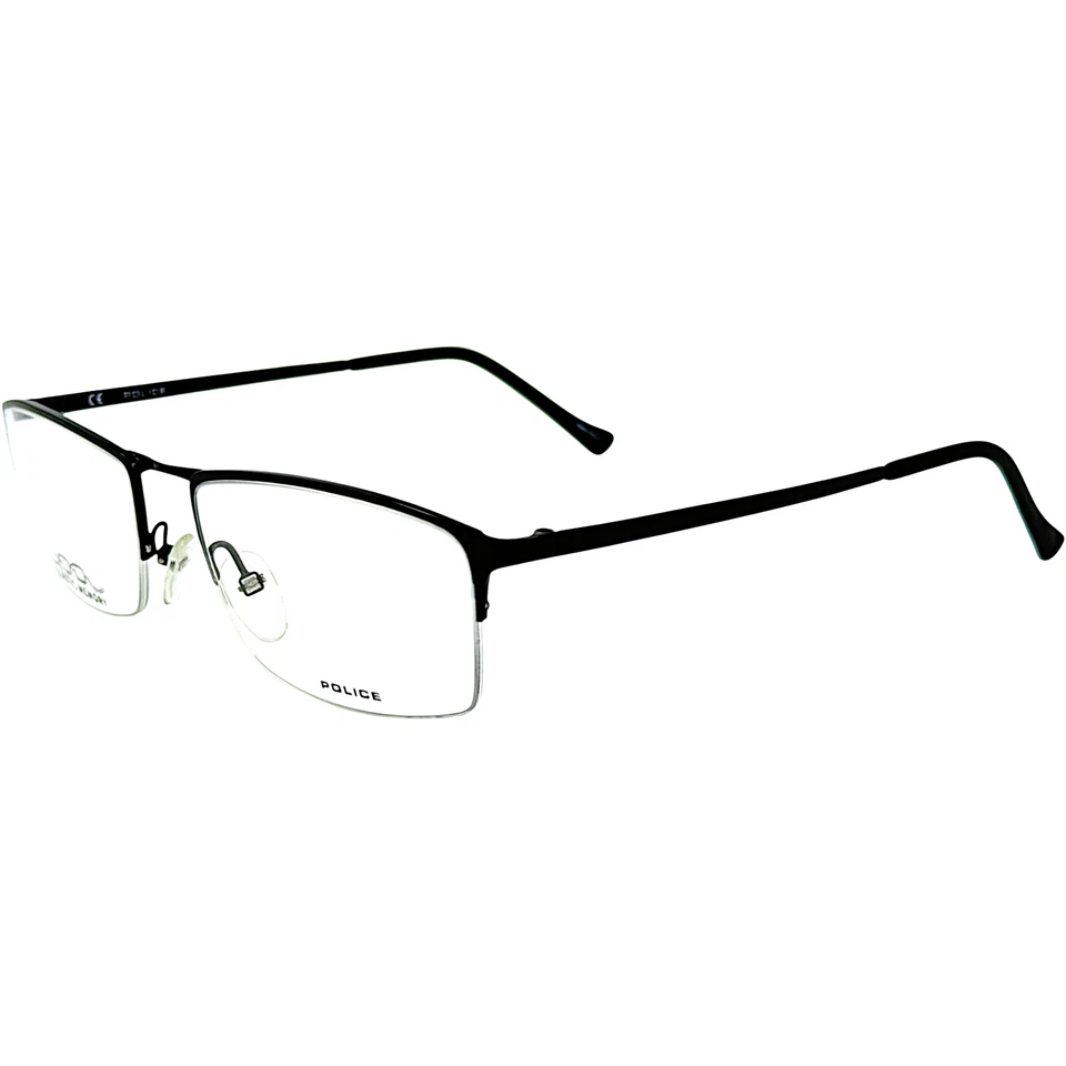 Marco de gafas Police VPL244 para hombre semi sin montura 0531 negro semi mate 56-18 Foto 1 de 4