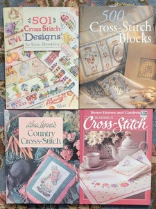 Vintage Lot #1 Hardcover gezählte Kreuzstichbücher x4 - Bild 1 von 9