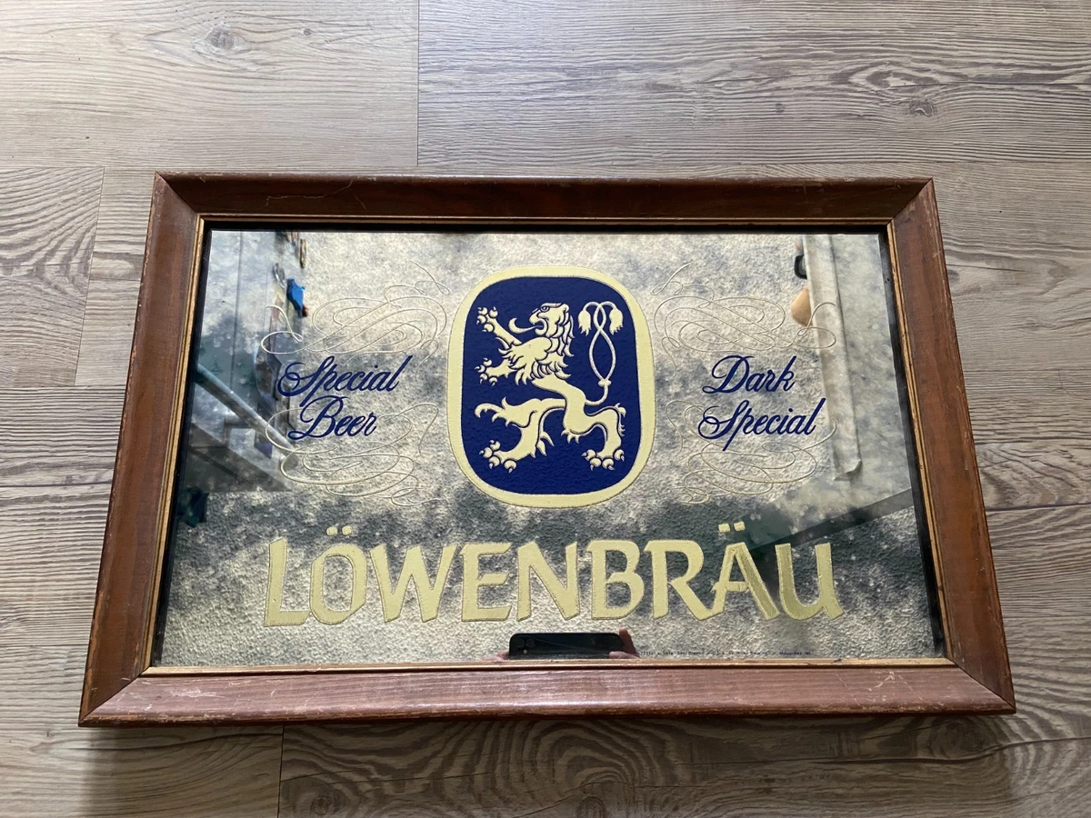 LÖWENBRÄU パブミラー LÖWENBRÄU パブミラー Vintage Lowenbrau Beer Mirror On Draft Bar