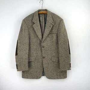 Harris Tweed Barutti Jacket Mens 40R Brown Wool Country Sports Shooting Blazer - Picture 1 of 19