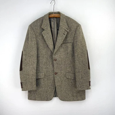 Harris Tweed Barutti Jacket Mens 40R Brown Wool Country Sports Shooting Blazer - Image 1 of 4
