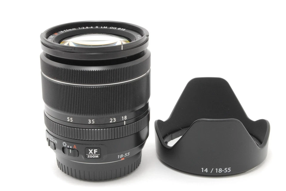 [Mint w/ Hood] FUJIFILM Fuji Fujinon XF 18-55mm F/2.8-4 R LM OIS From Japan - Image 1 of 4