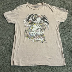 T-shirt donna vintage Y2K Ed Hardy Skull Eagle taglia S - Foto 1 di 5