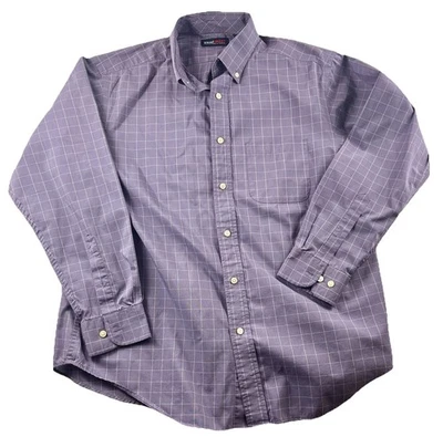 Travel Smart Roundtree And Yorke Purple With Checks Large Long Sleeve - Image 1 of 4