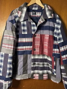 Zara Men’s Patchwork Coat Jacket Size XL Buttons Street Wear - Picture 1 of 6