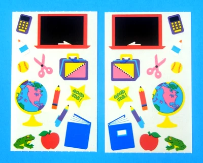 Juego de 2 hojas adhesivas vintage de útiles escolares de Mrs. Grossmans Foto 1 de 4