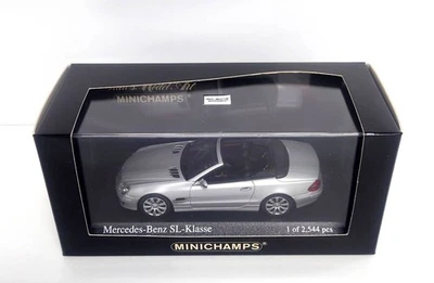 Minichamps 1/43 Mercedes-Benz SL Class 2007 Iridium Silver Metallic Model Car - Image 1 of 4