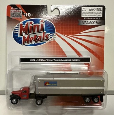 Mini Metals HO Scale McLean '41/46 Chevy Tractor / Covered Trailer Set #31169 - Image 1 of 4